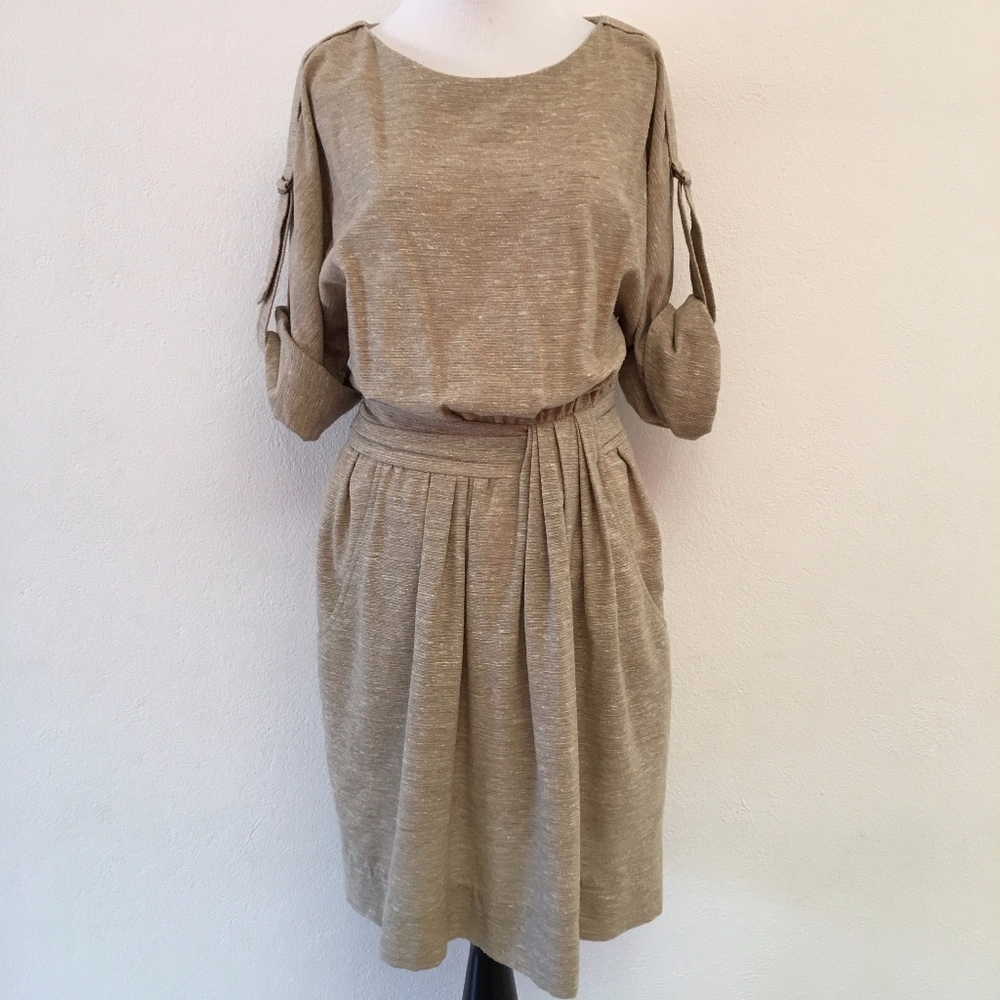 Lela Rose Tan Beige Knee Length Dress Size 6